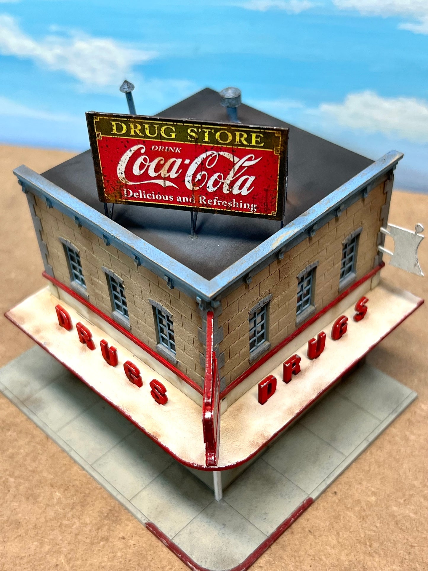 HO Scale Corner Drug Store