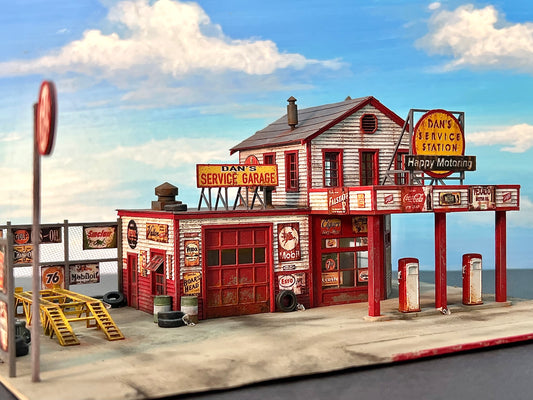 HO Scale: Year 3 Anniversary Kit- Dan's Service Station