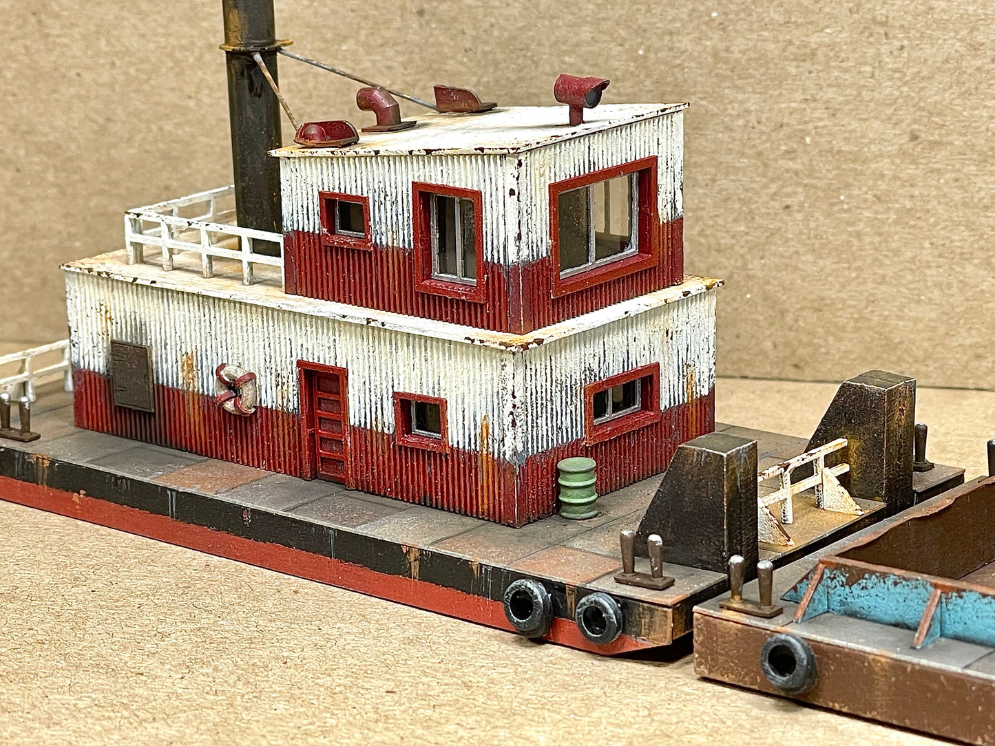 N Scale Tugboat and Barge