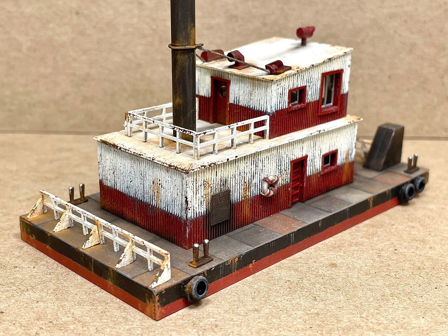 N Scale Tugboat and Barge
