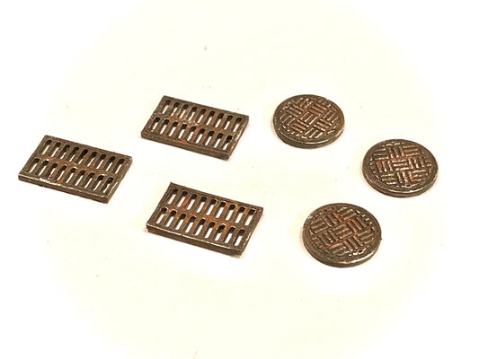 HO Scale- Storm drains and Manhole covers