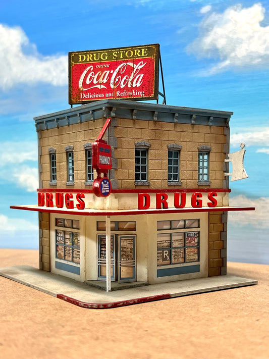 HO Scale Corner Drug Store