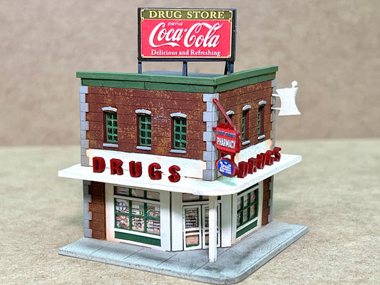 N Scale Corner Drug Store