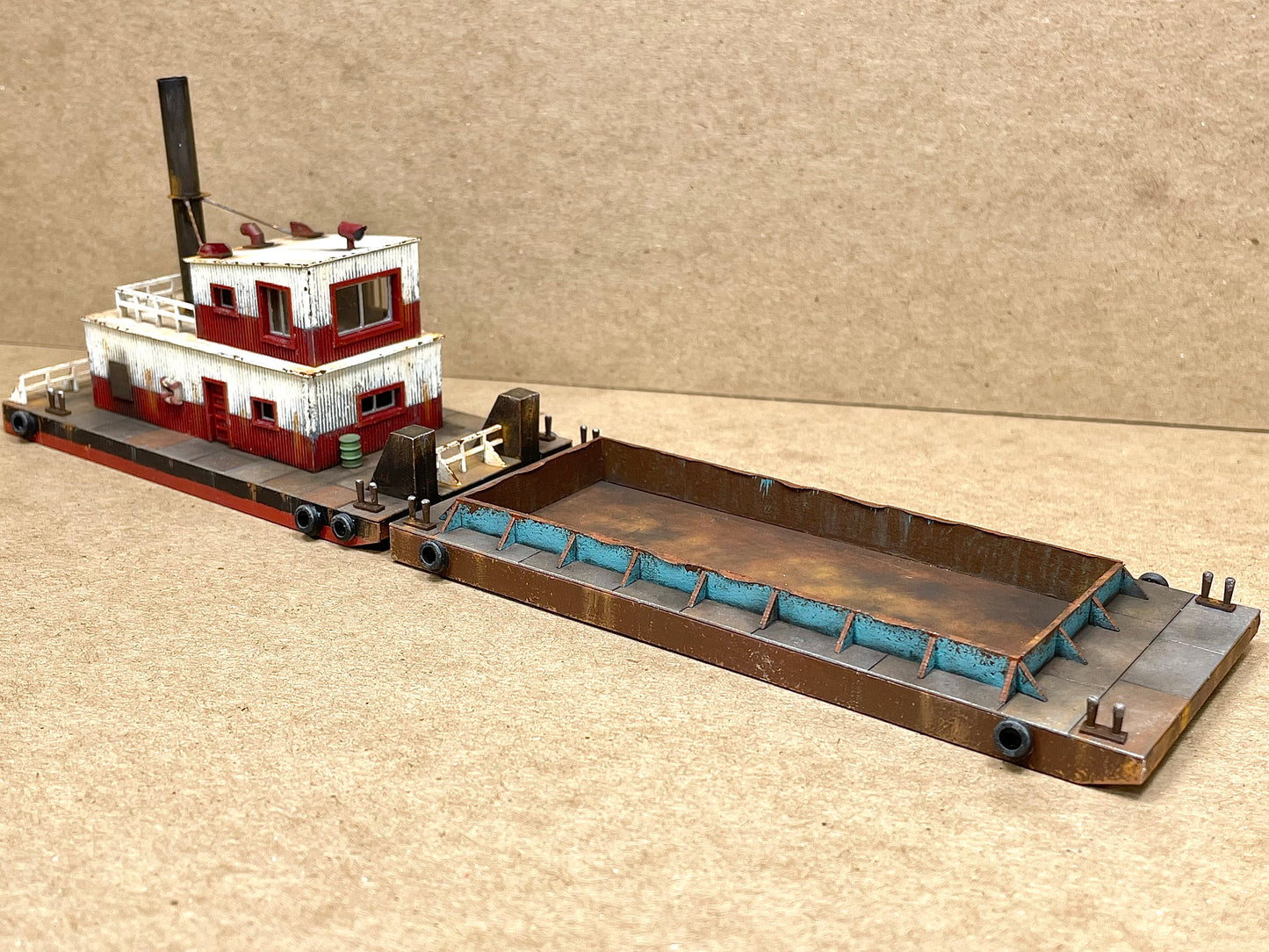 N Scale Tugboat and Barge