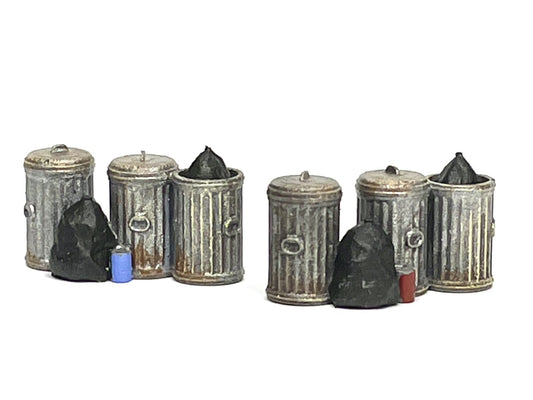 HO Scale- Trash cans